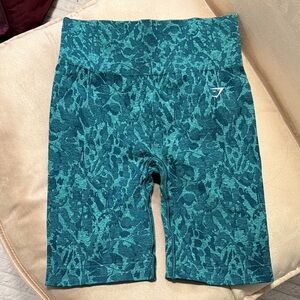 Gymshark Teal Patterned Athletic Shorts